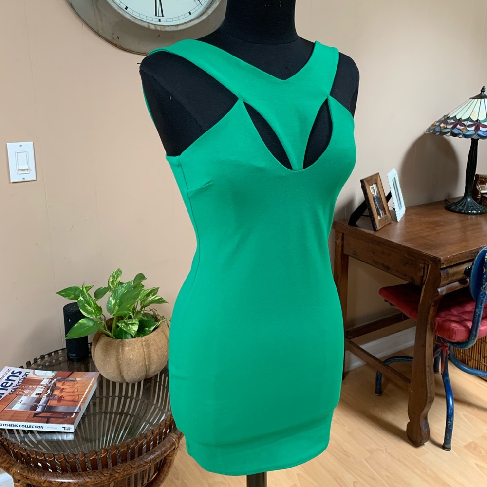 Cut-out fitted Bodycon mini dress